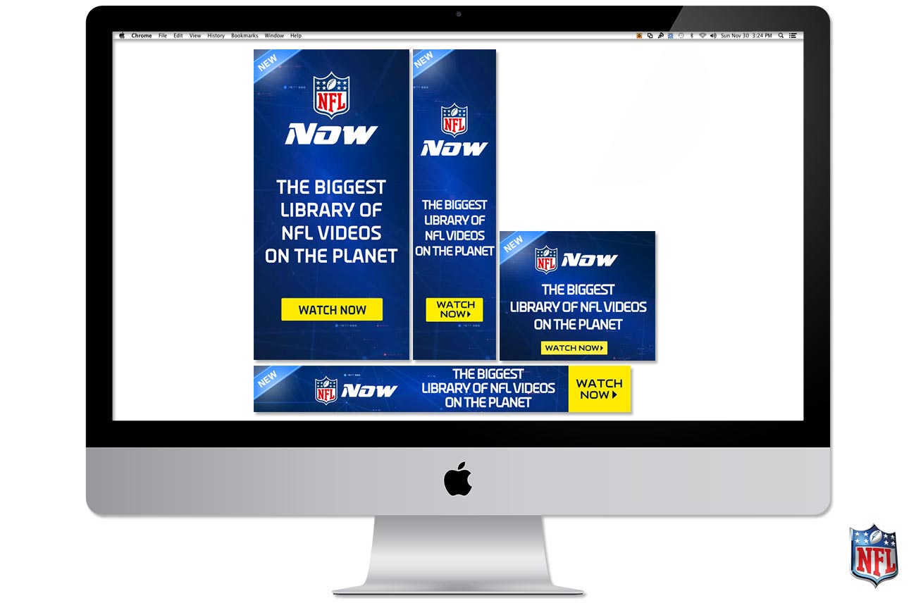 Screenshot of NFL Now subscription offer on a computer screen.