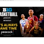 Peacock Sports Big Basketball Women's Horizontal Digital Ad.