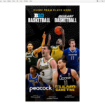 Peacock Sports Big Basketball/Big East Men's Vertical Digital Ad.