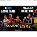 Peacock Sports Big Basketball/Big East Men's/Women's Horizontal Digital Ad.